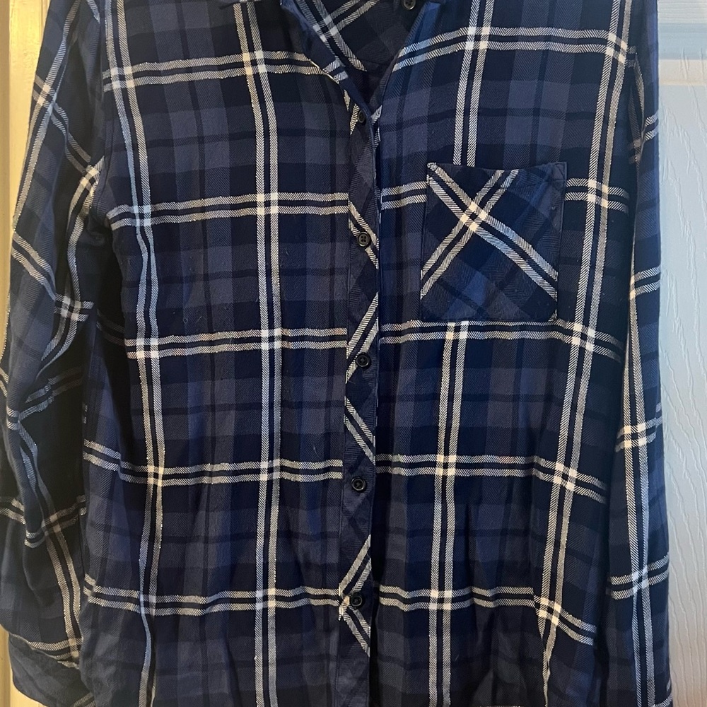 Rails Blue Casual Button Down Shirt